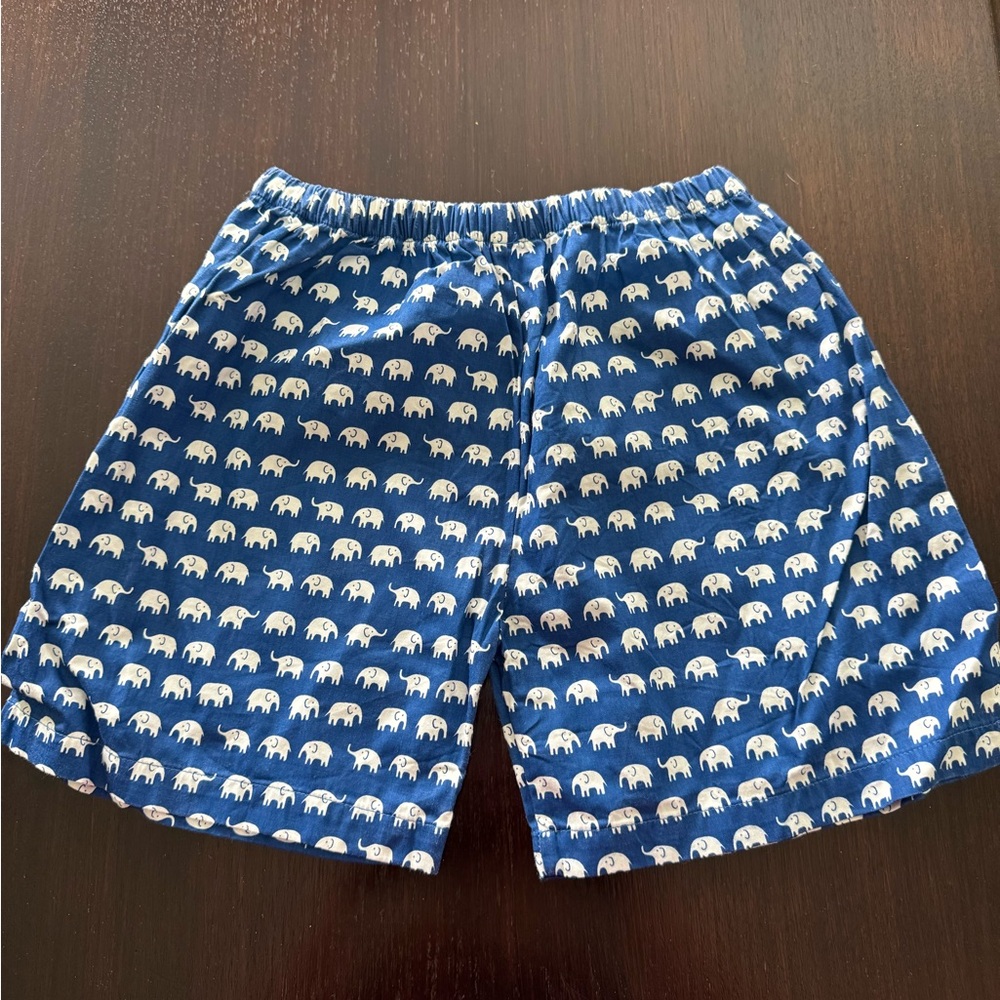 Boutique Blue Elephant Print Shorts